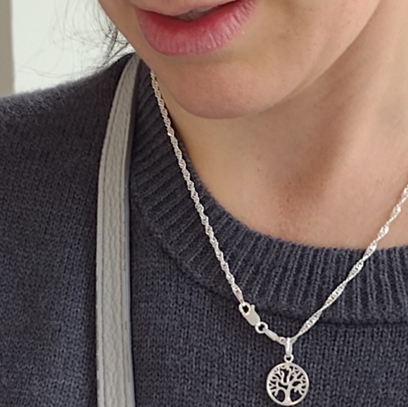 Sterling Silver Tree of Life Pendant Jewelry - .925 Tree of Life STERLING SILVER Complimentarily